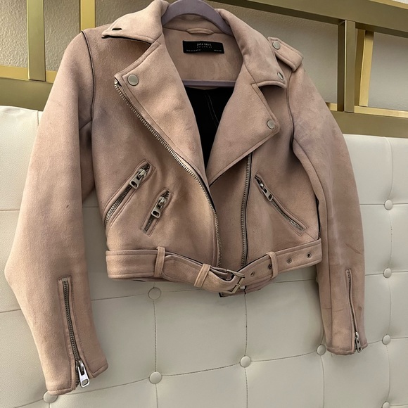 light pink suede jacket